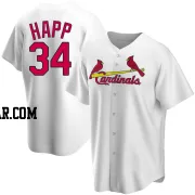 J.A. Happ Men's St. Louis Cardinals White Replica Home Jersey