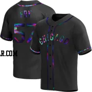 Jace Fry Men's Chicago White Sox Black Holographic Replica Alternate Jersey