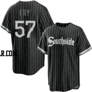 Jace Fry Men's Chicago White Sox Black Replica 2021 City Connect Jersey