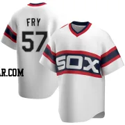 Jace Fry Men's Chicago White Sox White Replica Cooperstown Collection Jersey