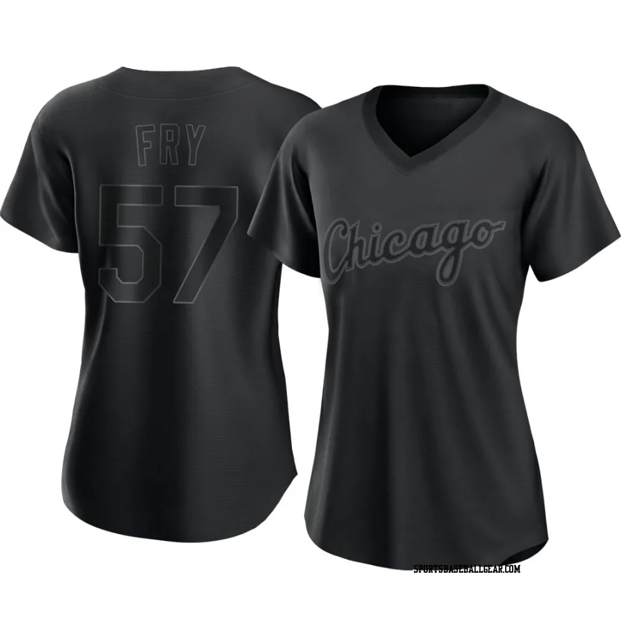 Jace Fry Women's Chicago White Sox Black Authentic Pitch Fashion Jersey