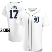 Jace Jung Men's Detroit Tigers White Authentic Home Jersey