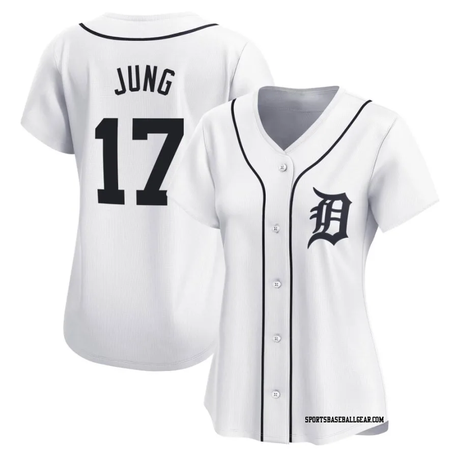 Jace Jung Women's Detroit Tigers White Limited Home Jersey