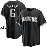 Jace Peterson Men's Arizona Diamondbacks Black/White Replica Jersey