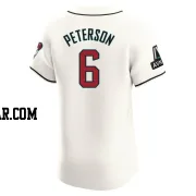 Jace Peterson Men's Arizona Diamondbacks Cream Elite Home Patch Jersey