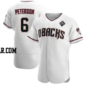 Jace Peterson Men's Arizona Diamondbacks White Authentic Crimson Home 2023 World Series Jersey