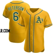 Jace Peterson Men's Oakland Athletics Gold Authentic Alternate Jersey