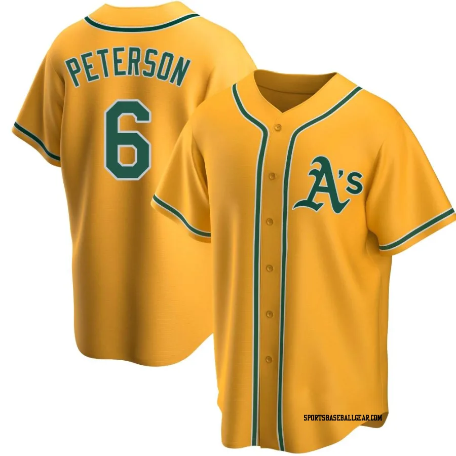 Jace Peterson Men's Oakland Athletics Gold Replica Alternate Jersey