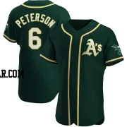 Jace Peterson Men's Oakland Athletics Green Authentic Alternate Jersey