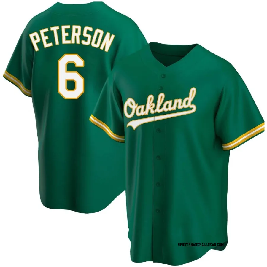 Jace Peterson Men's Oakland Athletics Green Replica Kelly Alternate Jersey