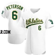 Jace Peterson Men's Oakland Athletics White Authentic Home Jersey