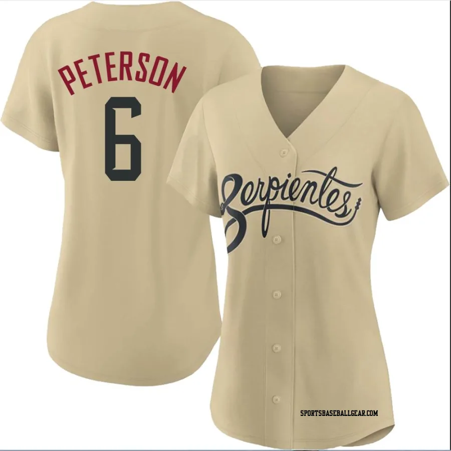 Jace Peterson Women's Arizona Diamondbacks Gold Replica 2021 City Connect Cool Base Jersey