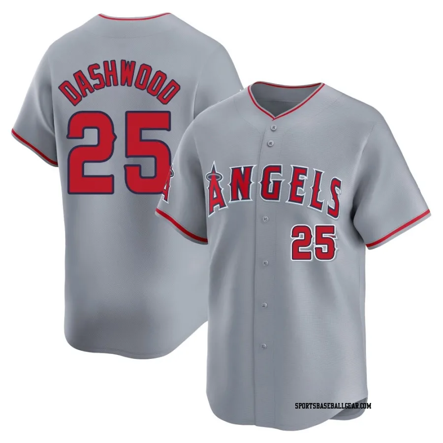 Jack Dashwood Men's Los Angeles Angels Gray Limited Away Jersey