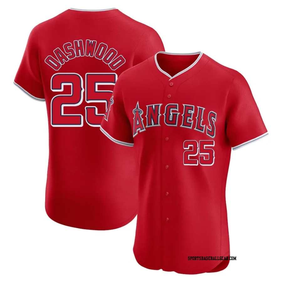 Jack Dashwood Men's Los Angeles Angels Red Elite Alternate Jersey