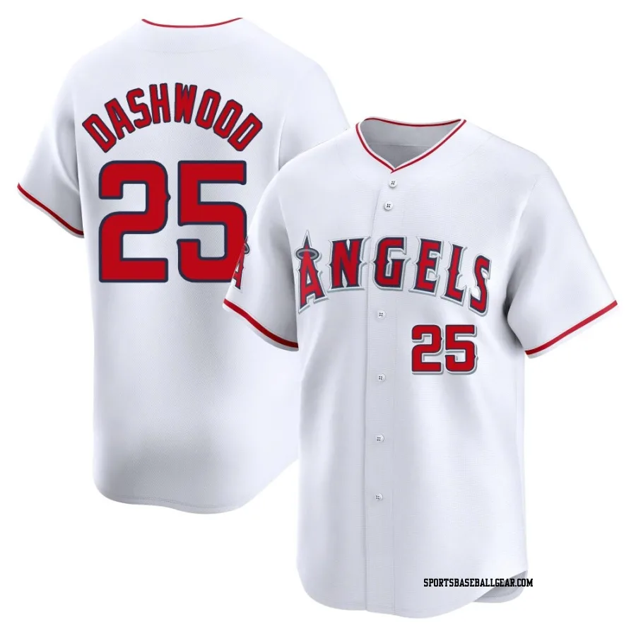 Jack Dashwood Men's Los Angeles Angels White Limited Home Jersey