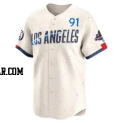 Jack Dreyer Men's Los Angeles Dodgers Cream Limited 2024 City Connect World Series Champions Jersey