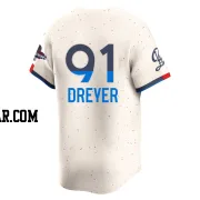 Jack Dreyer Men's Los Angeles Dodgers Cream Limited 2024 City Connect World Series Champions Jersey