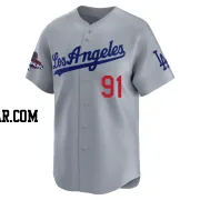 Jack Dreyer Men's Los Angeles Dodgers Gray Limited Away World Series Champions Jersey