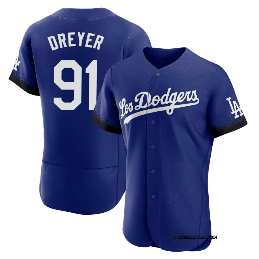 Jack Dreyer Men's Los Angeles Dodgers Royal Authentic 2021 City Connect Jersey