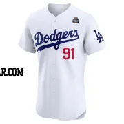 Jack Dreyer Men's Los Angeles Dodgers White Elite Home 2024 World Series Jersey