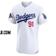 Jack Dreyer Men's Los Angeles Dodgers White Elite Home World Series Champions Jersey