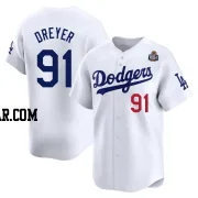 Jack Dreyer Men's Los Angeles Dodgers White Limited Home 2024 World Series Jersey