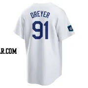 Jack Dreyer Men's Los Angeles Dodgers White Replica 2024 World Tour Seoul Series Home Jersey