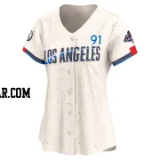 Jack Dreyer Women's Los Angeles Dodgers Cream Limited 2024 City Connect World Series Champions Jersey