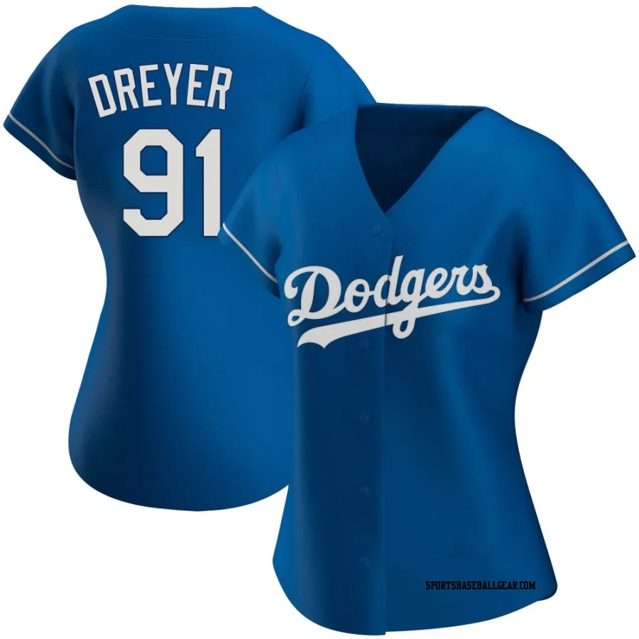 Jack Dreyer Women's Los Angeles Dodgers Royal Authentic Alternate Jersey