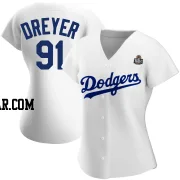 Jack Dreyer Women's Los Angeles Dodgers White Authentic Home 2024 World Series Jersey