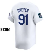 Jack Dreyer Youth Los Angeles Dodgers White Limited 2024 World Tour Seoul Series Home Jersey