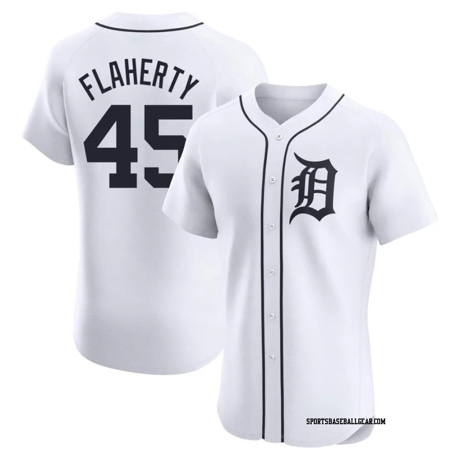 Jack Flaherty Men's Detroit Tigers White Elite Home Jersey