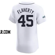 Jack Flaherty Men's Detroit Tigers White Elite Home Patch Jersey