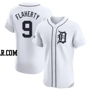 Jack Flaherty Men's Detroit Tigers White Elite Home Patch Jersey