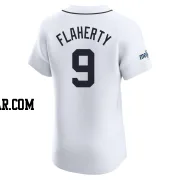 Jack Flaherty Men's Detroit Tigers White Elite Home Patch Jersey