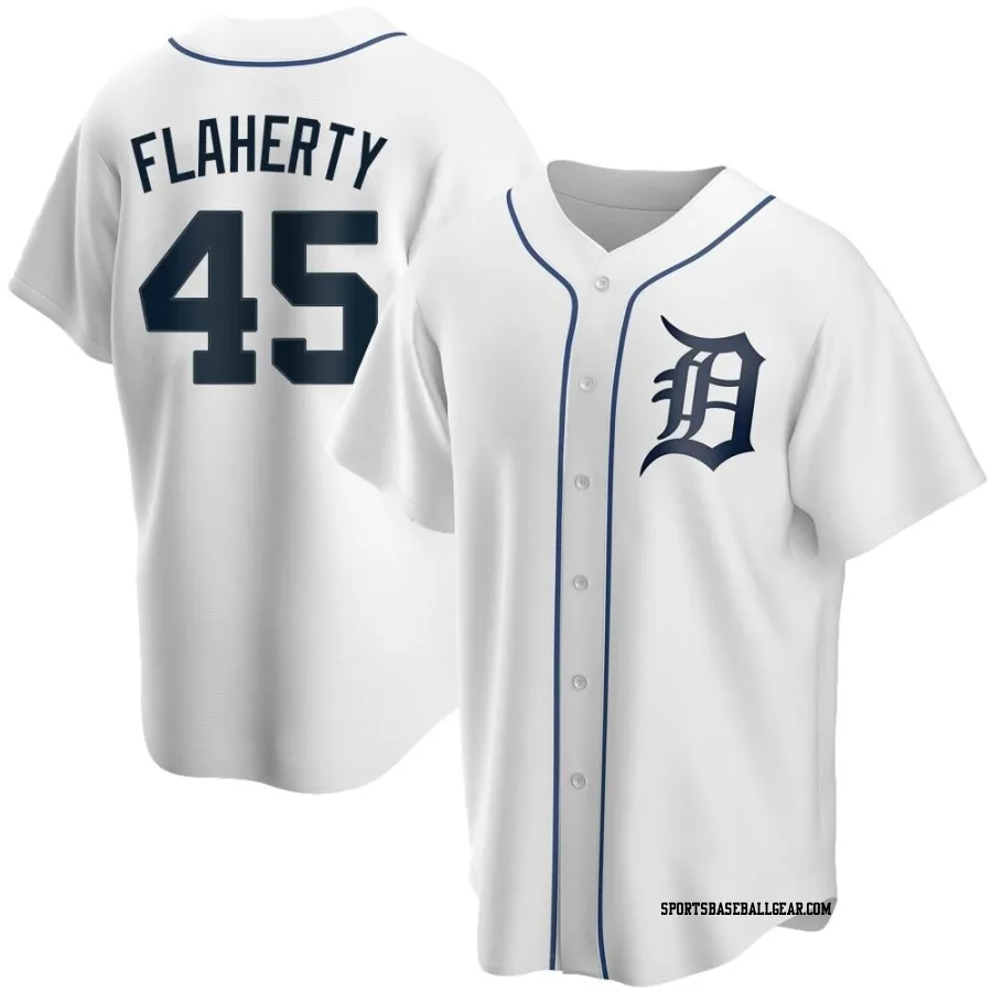 Jack Flaherty Men's Detroit Tigers White Replica Home Jersey