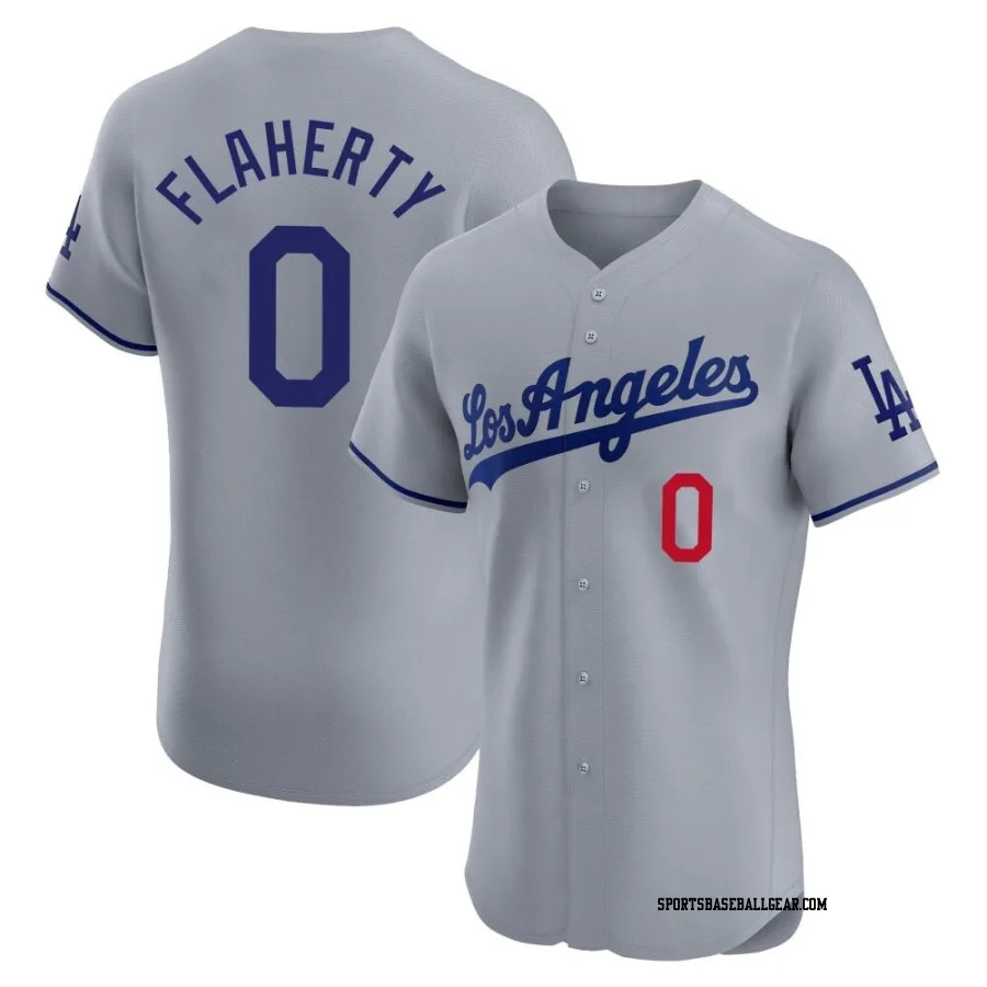 Jack Flaherty Men's Los Angeles Dodgers Gray Elite Road Jersey