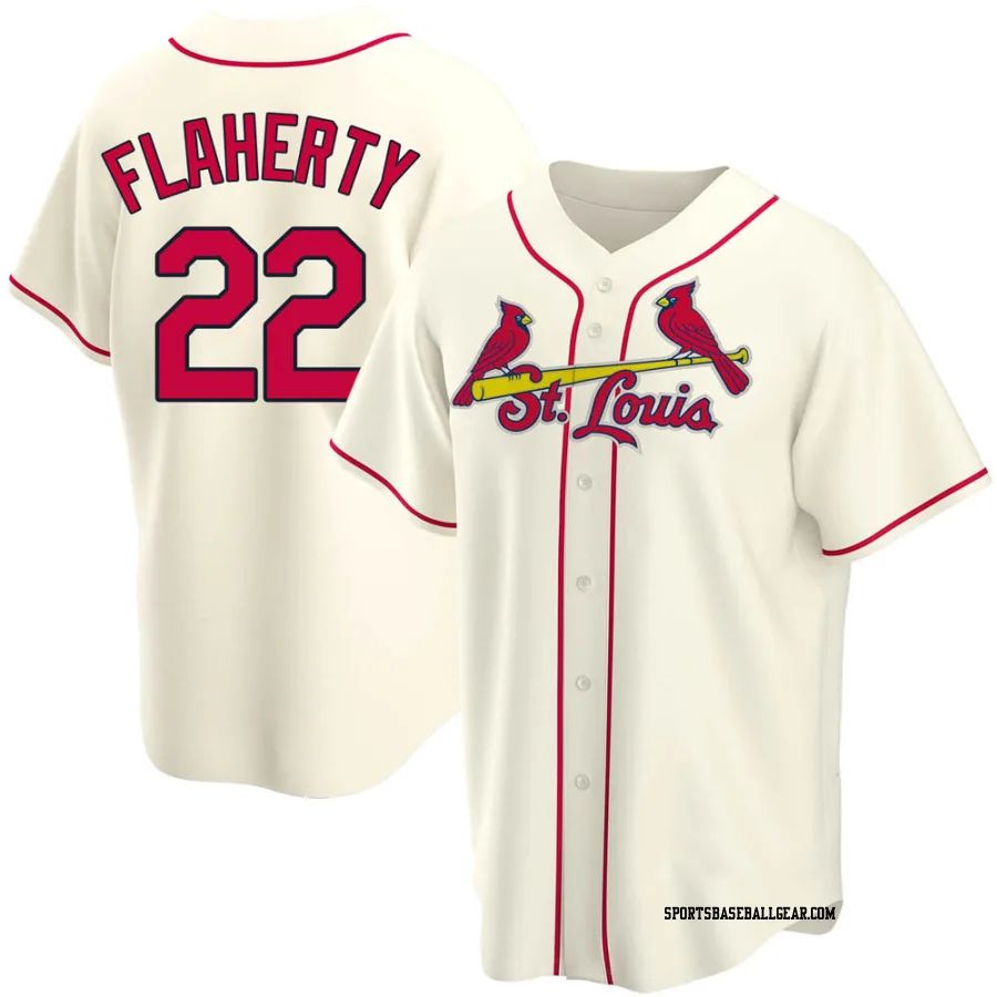 Jack Flaherty Men's St. Louis Cardinals Cream Replica Alternate Jersey