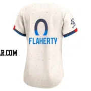 Jack Flaherty Women's Los Angeles Dodgers Cream Limited 2024 City Connect Jersey