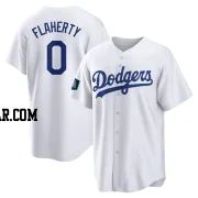 Jack Flaherty Youth Los Angeles Dodgers White Replica 2024 World Tour Seoul Series Home Jersey