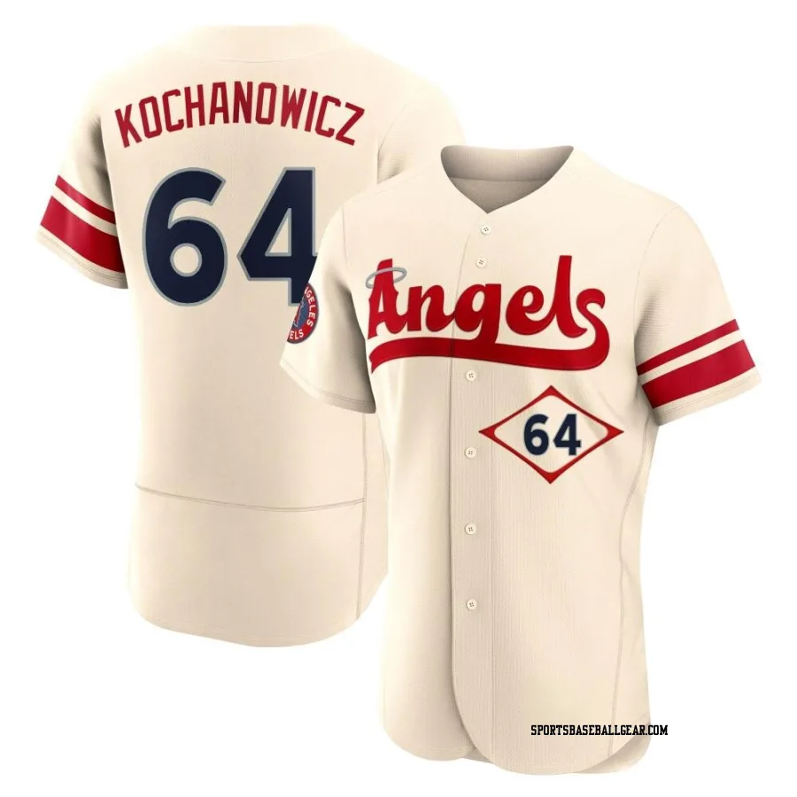 Jack Kochanowicz Men's Los Angeles Angels Cream Authentic 2022 City Connect Jersey