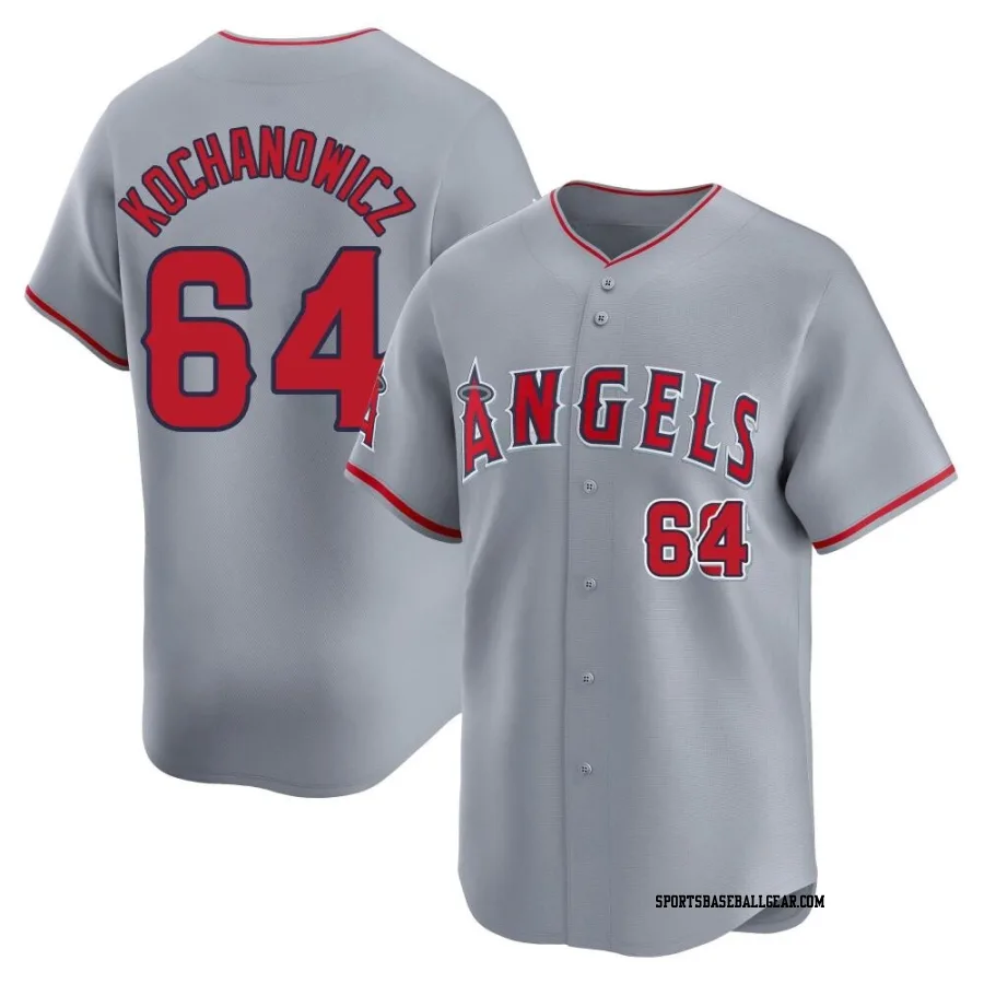 Jack Kochanowicz Men's Los Angeles Angels Gray Limited Away Jersey