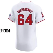 Jack Kochanowicz Men's Los Angeles Angels White Elite Home Patch Jersey