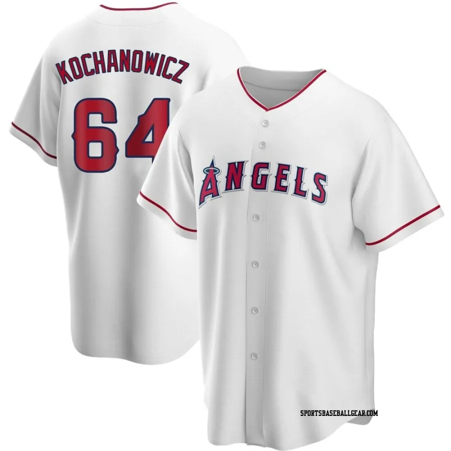 Jack Kochanowicz Men's Los Angeles Angels White Replica Home Jersey