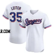 Jack Leiter Men's Texas Rangers Gold Elite White 2024 Collection Jersey