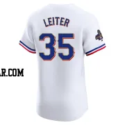 Jack Leiter Men's Texas Rangers Gold Elite White 2024 Collection Jersey