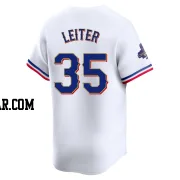 Jack Leiter Men's Texas Rangers Gold Limited White 2024 Collection Jersey