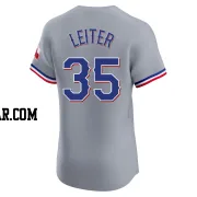 Jack Leiter Men's Texas Rangers Gray Elite Road Jersey