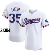 Jack Leiter Men's Texas Rangers White Elite Home Jersey