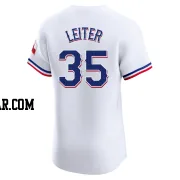 Jack Leiter Men's Texas Rangers White Elite Home Jersey